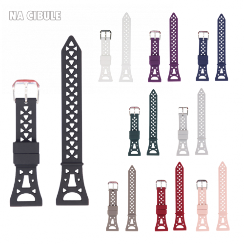Silikonový řemínek 22 mm vzor Eiffelova věž - univerzální (Samsung, Huawei, Xiaomi,..)